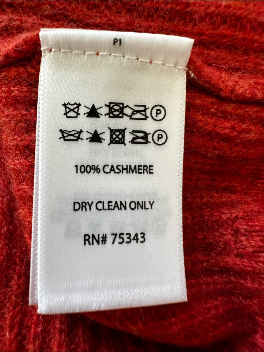 Rachel Zoe 100% 2-Ply Cashmere Ribbed Crewneck Sweater Rust Orange Medium - Picture 6 of 6